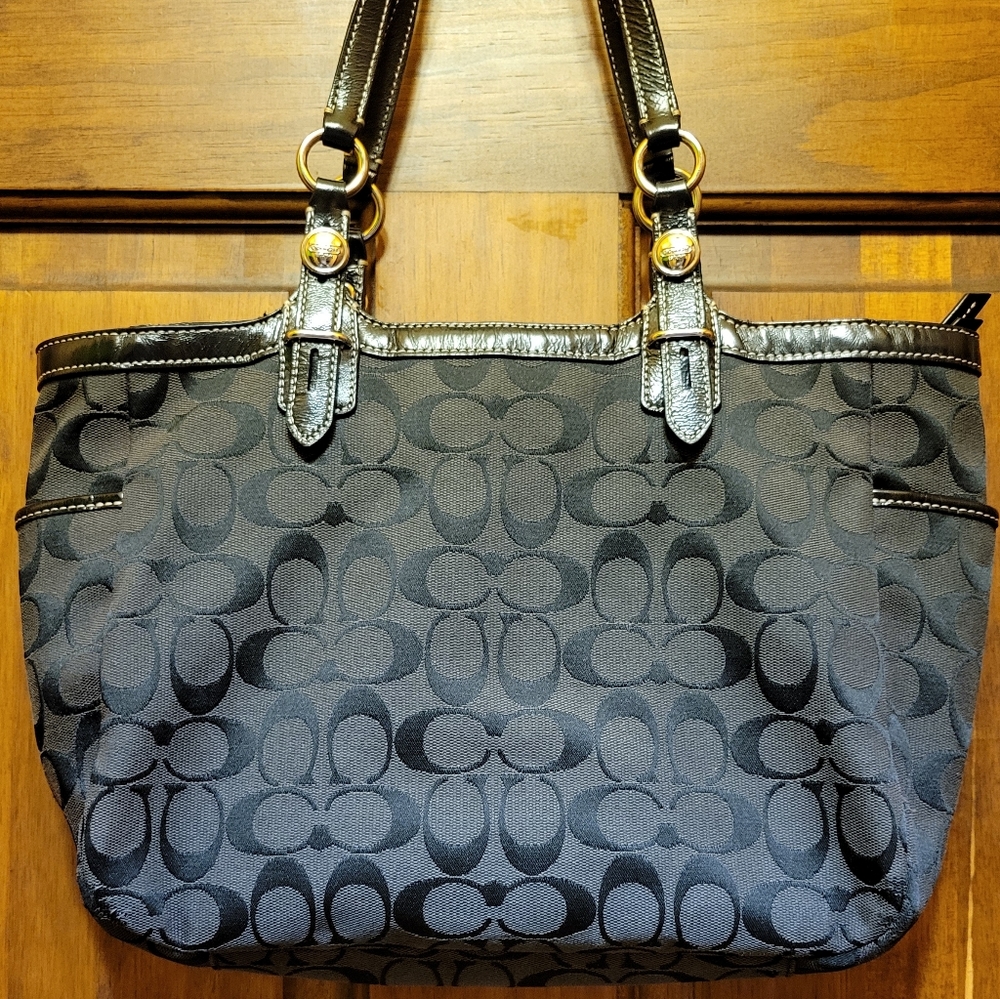 Coach East/West Gallery Black Tote BagF15146 - Picture 12 of 16